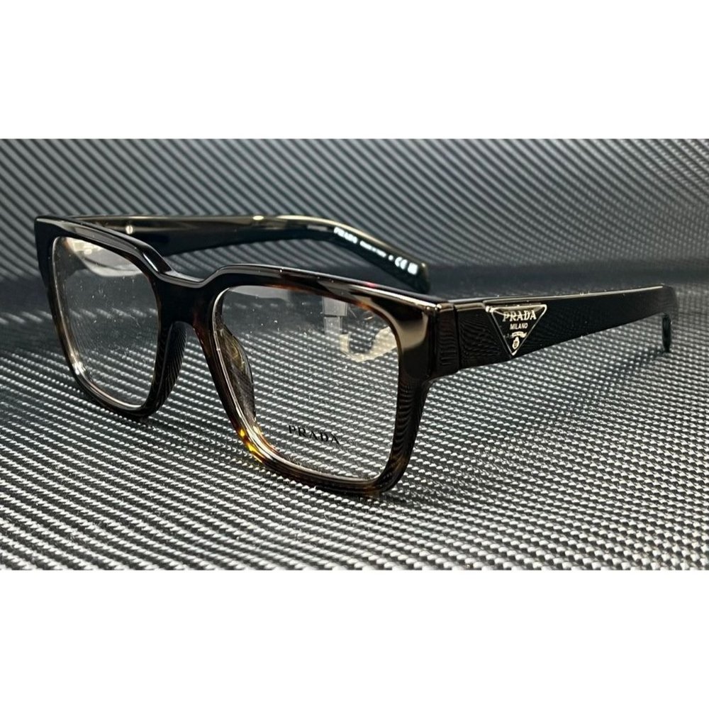 Prada Brown Havana Men's 54mm Eyeglasses